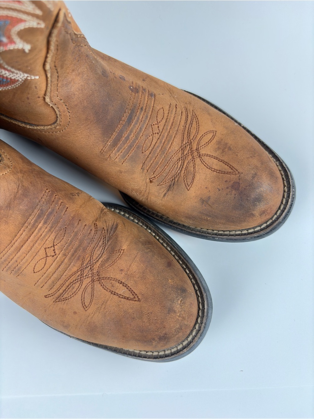 Tony Lama Boots Leather Brown Western Cowgirl - Picture 2 of 12